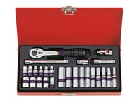 Set nasadnih ključeva 1/4" 6-kraki 26 dijelova 4-13 mm KY2526MR